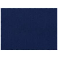 H. Risch Inc. PLACEMATDX-IRIBLUE Iridescent 16 inch x 12 inch Blue Premium Sewn Faux Leather Rectangle Placemat