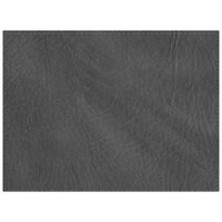 H. Risch, Inc. PLACEMATDX-HARCHARCOAL Harley 16 inch x 12 inch Customizable Charcoal Premium Sewn Faux Leather Rectangle Placemat