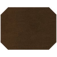 H. Risch Inc. PLACEMATDXOCT-IRICOPPER Iridescent 16 inch x 12 inch Copper Premium Sewn Faux Leather Octagon Placemat