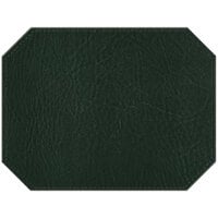H. Risch, Inc. PLACEMATDXOCT-HARGREEN Harley 16 inch x 12 inch Customizable Green Premium Sewn Faux Leather Octagon Placemat
