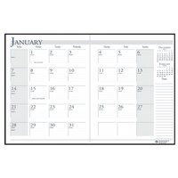 House of Doolittle 26002 8 inch x 11 inch Recycled Black Ruled Monthly December 2021 - January 2023 Planner with Stitched Leatherette Cover