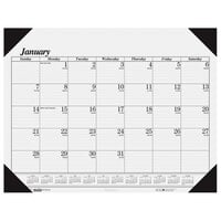 House of Doolittle 124 22" x 17" Recycled White Monthly January 2024 - December 2024 Desk Pad Calendar