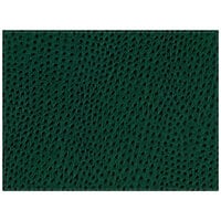 H. Risch Inc. PLACEMATDX-CHGREEN Chesterfield 16 inch x 12 inch Green Premium Sewn Faux Leather Rectangle Placemat