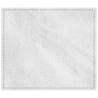 H. Risch, Inc. TABLEMAT15X13WHITE 15" x 13" Customizable White Hardboard / Faux Leather Rectangle Placemat
