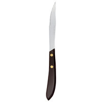 World Tableware 201 2762 Pistol Grip 9 inch Stainless Steel Steak Knife with Black POM Handle - 48/Case