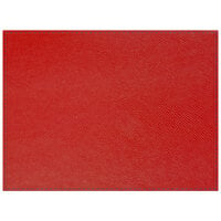 H. Risch, Inc. PLACEMATDX-RIORED Rio 16" x 12" Customizable Red Premium Sewn Faux Leather Rectangle Placemat