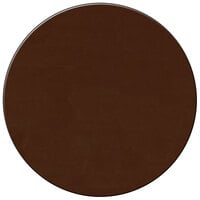 H. Risch, Inc. PLACEMATROUND-13BROWN 13" Customizable Brown Vinyl Round Placemat - 12/Pack