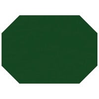 H. Risch, Inc. PLACEMATOCT16X11.375GREEN 16 inch x 11 3/8 inch Customizable Green Vinyl Octagon Placemat - 12/Pack