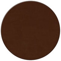 H. Risch, Inc. PLACEMATROUND-15BROWN 15" Customizable Brown Vinyl Round Placemat - 12/Pack