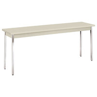 HON UTM1872LOLOC 18 inch x 72 inch Light Gray Utility Table - 29 inch Height