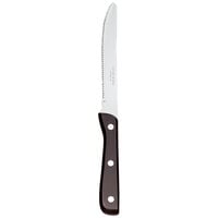 World Tableware 201 2682 9 1/4 inch Stainless Steel Steak Knife with Black Bakelite Handle - 12/Pack