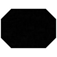 H. Risch, Inc. PLACEMATOCT16X11.375BLACK 16" x 11 3/8" Customizable Black Vinyl Octagon Placemat