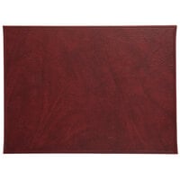 H. Risch, Inc. TABLEMAT15X11WINE 15" x 11" Customizable Wine Hardboard / Faux Leather Rectangle Placemat