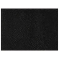 H. Risch, Inc. TABLEMAT15X11BLACK 15" x 11" Customizable Black Hardboard / Faux Leather Rectangle Placemat