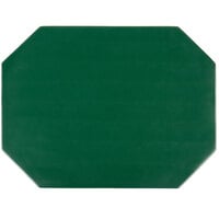 H. Risch, Inc. PLACEMATOCT17X13GREEN 17 inch x 13 inch Customizable Green Vinyl Octagon Placemat - 12/Pack