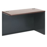 HON 38943RNS 38000 Series 48" x 24" x 29 1/2" Mahogany / Charcoal Right Return Shell