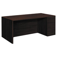 HON 10787RNN 10700 Series 72" x 36" x 29 1/2" Mahogany Full Right Single Pedestal Desk