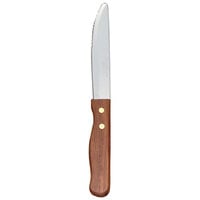 World Tableware 200 1492 Beef Baron 10 inch Stainless Steel Steak Knife with Rosewood Handle - 12/Pack