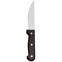 World Tableware 201 2692 Chop House 9 3/4 inch Stainless Steel Steak Knife with Black Bakelite Handle - 12/Pack