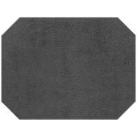 H. Risch, Inc. PLACEMATDXOCT-TAMGRAY Tamarac 16" x 12" Customizable Gray Premium Sewn Faux Leather Octagon Placemat