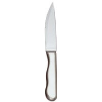 World Tableware 195 2892 Baron Radiant 10 inch Stainless Steel Steak Knife with Hollow Handle - 12/Pack
