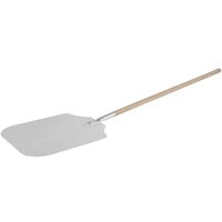 American Metalcraft 16 inch x 18 inch Aluminum Pizza Peel with 50 inch Wood Handle 6816
