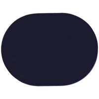 H. Risch, Inc. PLACEMATOVAL17X13BLUE 17 inch x 13 inch Customizable Blue Vinyl Oval Placemat - 12/Pack