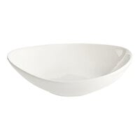 Acopa Nova 24 oz. Cream White Asymmetric Stoneware Bowl - 24/Case