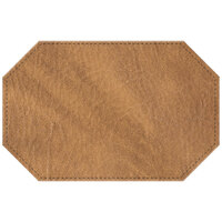 H. Risch, Inc. TABLEMATOCT17X11NUGGET 17 inch x 11 inch Customizable Nugget Hardboard / Faux Leather Octagon Placemat