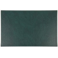 H. Risch, Inc. TABLEMAT17X11GREEN 17" x 11" Customizable Green Hardboard / Faux Leather Rectangle Placemat