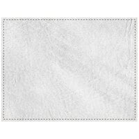 H. Risch, Inc. TABLEMAT17X13WHITE 17" x 13" Customizable White Hardboard / Faux Leather Rectangle Placemat