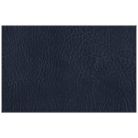 H. Risch, Inc. TABLEMAT17X11NAVY 17" x 11" Customizable Navy Hardboard / Faux Leather Rectangle Placemat