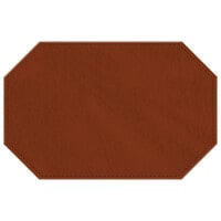 H. Risch, Inc. TABLEMATOCT17X11BUTTERSCOTCH 17" x 11" Customizable Butterscotch Hardboard / Faux Leather Octagon Placemat