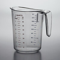 Choice 2 Qt. (8 Cups) Clear Plastic Measuring Cup with Gradations