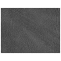 H. Risch, Inc. TABLEMAT17X13CHARCOAL 17 inch x 13 inch Customizable Charcoal Hardboard / Faux Leather Rectangle Placemat - 12/Pack