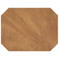 H. Risch, Inc. TABLEMATOCT17X13NUGGET 17" x 13" Customizable Nugget Hardboard / Faux Leather Octagon Placemat
