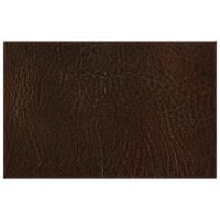 H. Risch, Inc. TABLEMAT17X11BROWN 17" x 11" Customizable Brown Hardboard / Faux Leather Rectangle Placemat