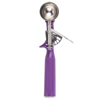 Vollrath 47147 Jacob's Pride #40 Purple Thumb Press Disher - 0.75 oz.