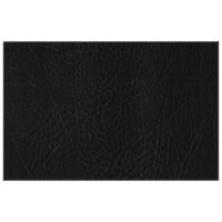 H. Risch, Inc. TABLEMAT17X11BLACK 17" x 11" Customizable Black Hardboard / Faux Leather Rectangle Placemat