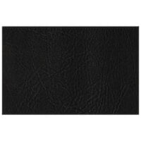 H. Risch, Inc. TABLEMAT17X11BLACK 17" x 11" Customizable Black Hardboard / Faux Leather Rectangle Placemat