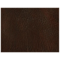 H. Risch, Inc. TABLEMAT17X13BROWN 17 inch x 13 inch Customizable Brown Hardboard / Faux Leather Rectangle Placemat