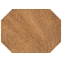 H. Risch, Inc. TABLEMATOCT15X11NUGGET 15 inch x 11 inch Customizable Nugget Hardboard / Faux Leather Octagon Placemat