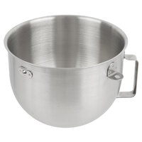 KitchenAid KN25NSF Brushed Stainless Steel 5 Qt. NSF Mixing Bowl with Handle for Stand Mixers