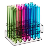 Choice Test Tube / Shooter Rack with 100 Assorted Neon Test Tube Shots / Shooters