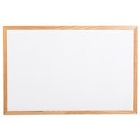 Aarco WOC3660NT-B OAK 36 inch x 60 inch Oak Frame White Marker Board