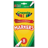 Crayola 587709 Assorted 8 Fine Point Non-Washable Markers