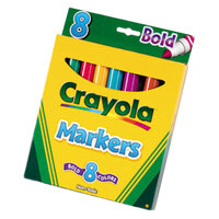 Crayola 587732 Assorted 8 Broad Point Non-Washable Markers