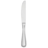 Walco 92451 Classic Bead 9 1/4 inch 18/10 Stainless Steel Extra Heavy Weight Solid Handle European Table Knife - 12/Case