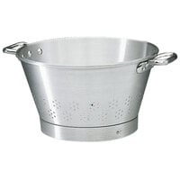 Matfer Bourgeat 529560 70.75 qt. Aluminum Conical Colander with Base and Handles