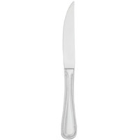 Walco 9222 Classic Bead 9 5/16 inch 18/10 Stainless Steel Extra Heavy Weight Solid Handle Steak Knife - 12/Case